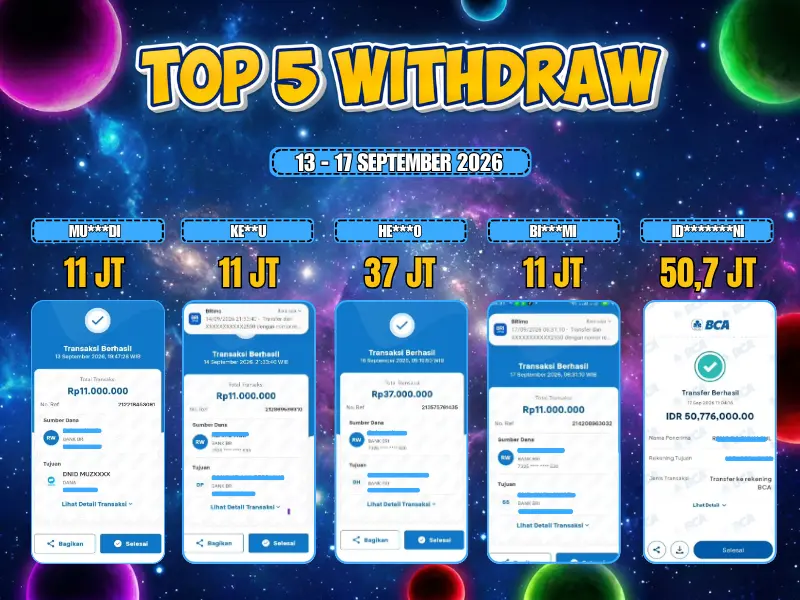 TOP 5 WD 13 SEPTEMBER - 17 SEPTEMBER 2026