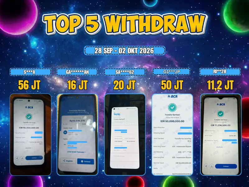 TOP 5 WD 28 SEPTEMBER - 02 OKTOBER 2026